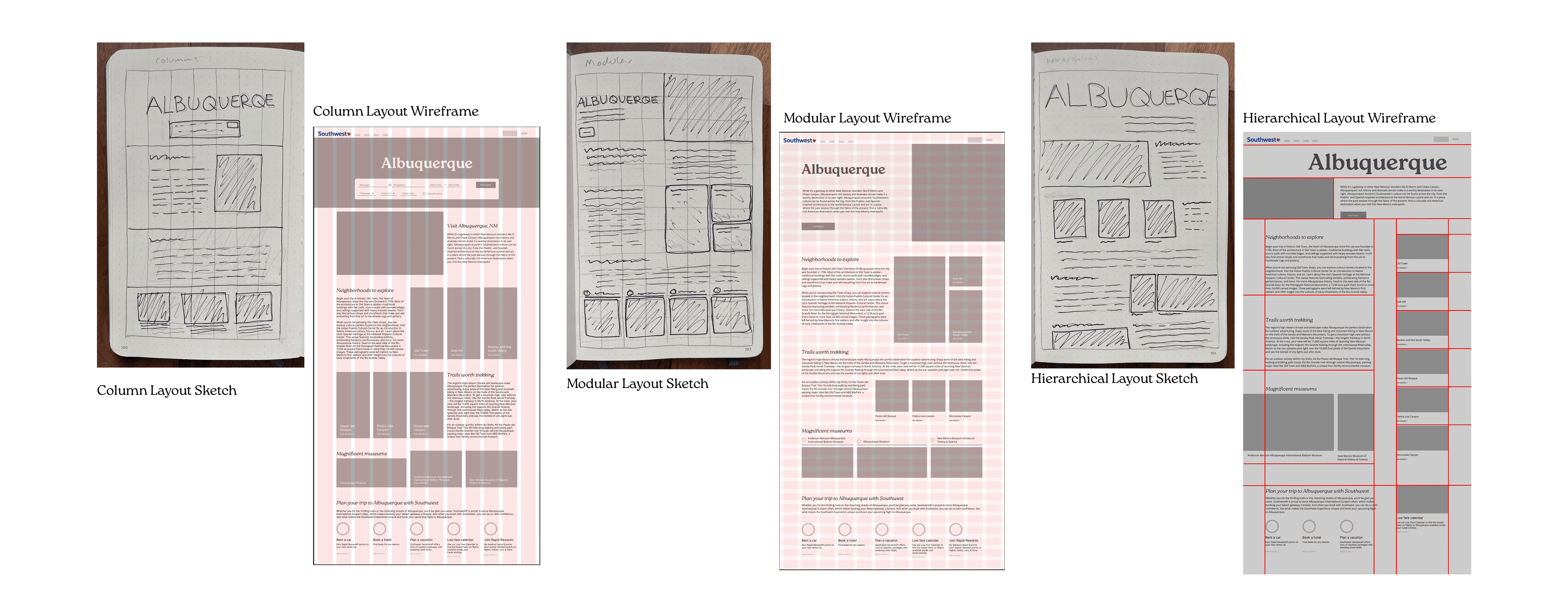 Image: Early sketches and wireframe explorations